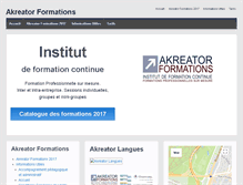 Tablet Screenshot of akreator.com